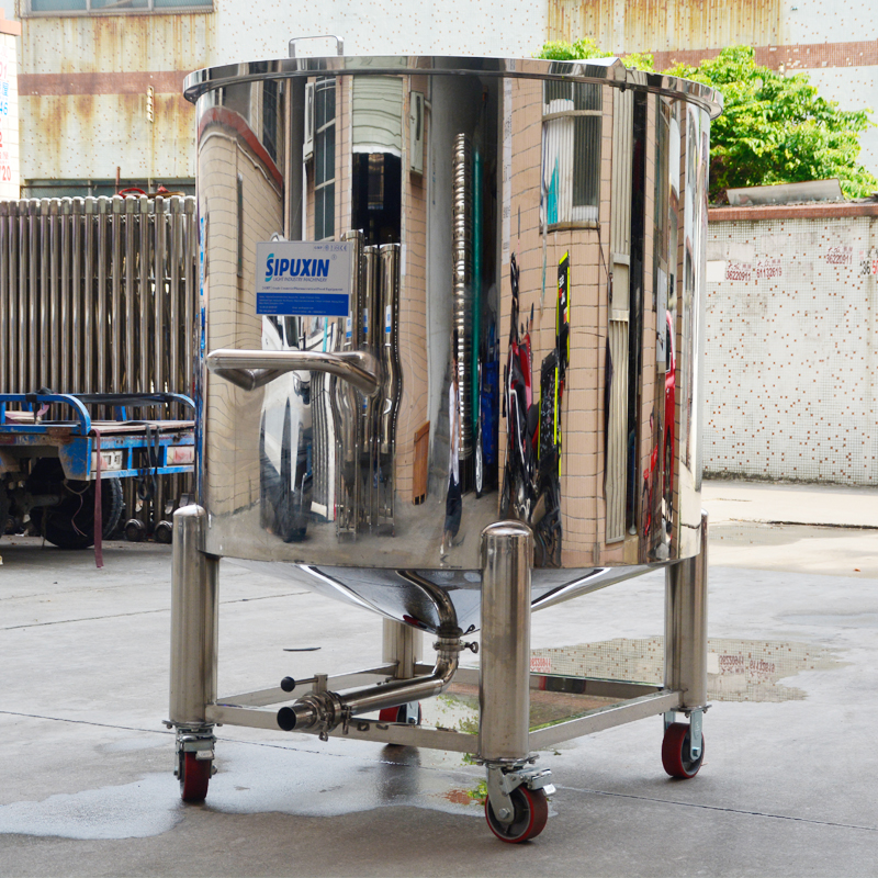 Tanque de almacenamiento de leche de bebidas cargadas de alta calidad tanque de almacenamiento de acero inoxidable móvil