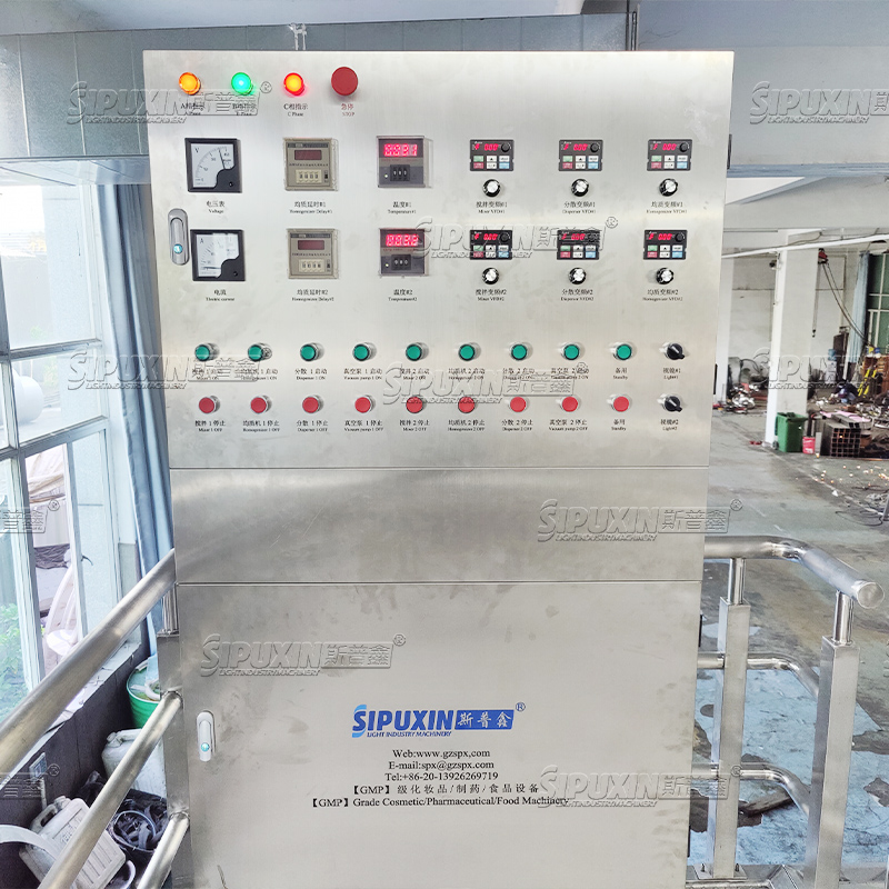 Hecho en China Automático PLC Control Smart Control Controlador de vapor Calefacción Homogeneización Homogeneizando Máquina de homogeneización Emulsionante emulsionante