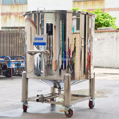 SPX Alta calidad 500L Tanque de almacenamiento de cubierta abierta Cosméticos Cosméticos Cosméticos Materias primas Cosética de materias primas de almacenamiento