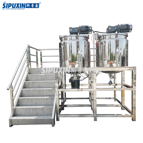 400L Combinada Máquina de mezcla de control de botón de mezcla de calefacción eléctrica para champú de lavado de manos