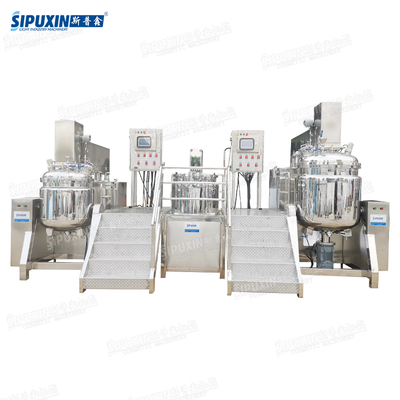Sipuxin GMP Equipo emulsionante de vacío cosmético con homogeneizador 