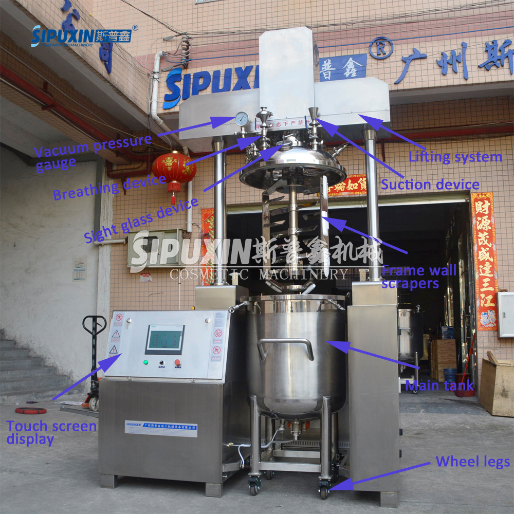 Sipuxin 250L Split Punlomado personalizado Vacú emulsionante homogéneo 