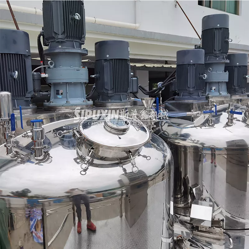 SPX Vacuum Homogeneize la máquina de la batería de la crema para la batería Máquina de la batidora de crema cosmética