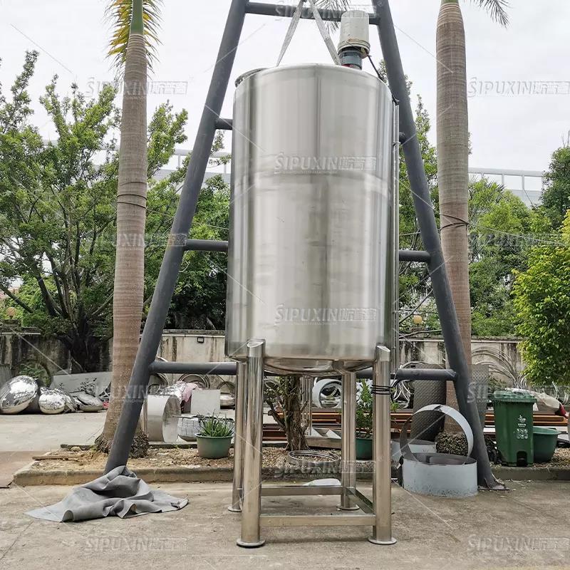 Factory Tank de almacenamiento de materia prima cosmética gel de acero de acero de acero personalizado de alta calidad 5T