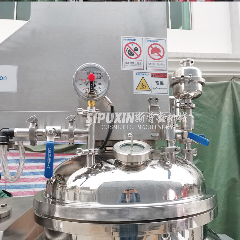 Sipuxin 100L Levante hidráulico Bottom Vacuum Emulsificador homogéneo