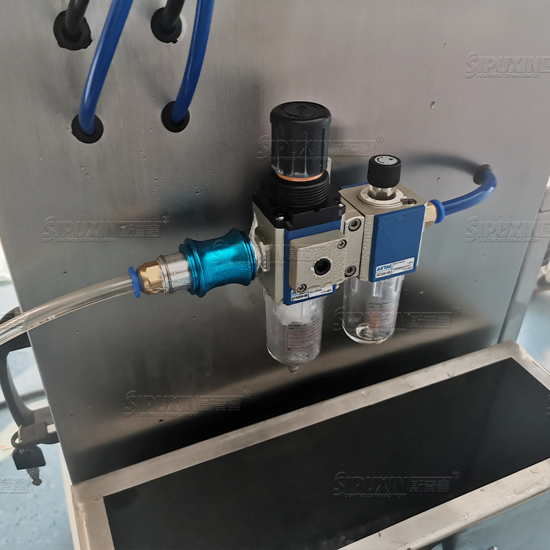 Máquina de relleno de pintura de botella termostática vertical semi automática con agitador